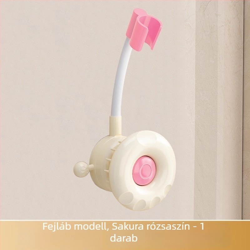 Zuhanyfej tartó szívócsészével, fúrás nélküli, falra szerelhető, műanyag, teherbírás 3 kg