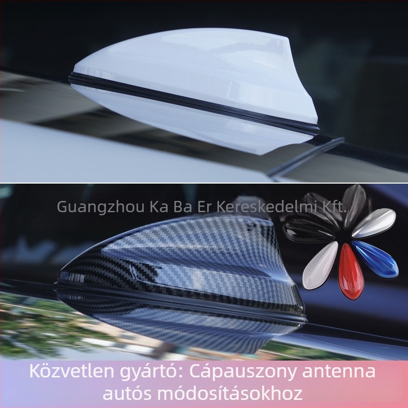 Autó rádió antenna, cápauszony kialakítás, ragasztásos szerelés, univerzális illeszkedés, 1V/1A, 5 éves élettartam