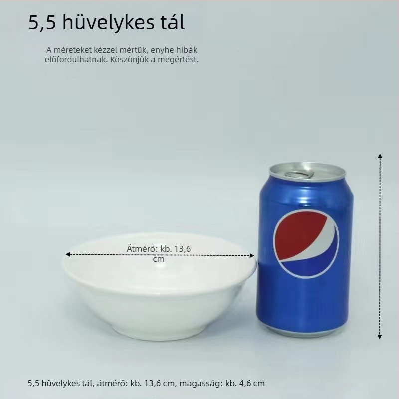 Kerámia tál, kör alak, egyszínű dizájn, modern minimális stílus, mikrózható