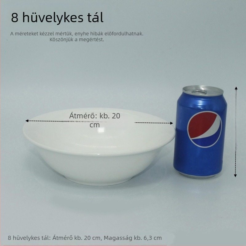 Kerámia tál, kör alak, egyszínű dizájn, modern minimális stílus, mikrózható