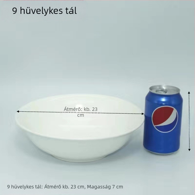 Kerámia tál, kör alak, egyszínű dizájn, modern minimális stílus, mikrózható