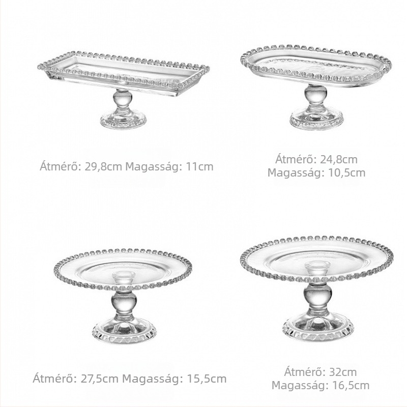 Gyümölcstál, kör alakú, átlátszó dizájn, modern minimalista stílus, szállodai belső terekhez, ajándék lehet