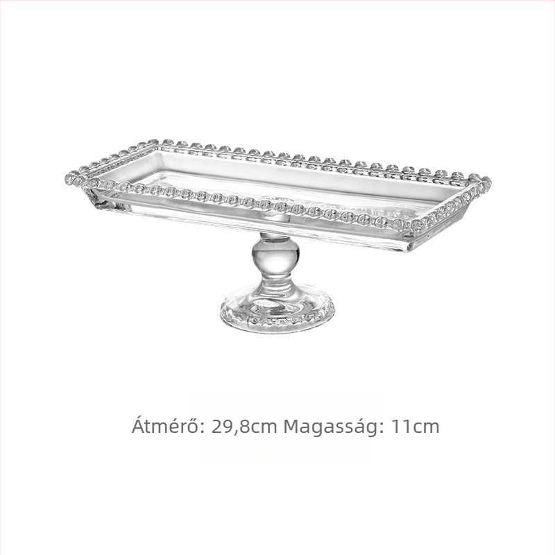 Gyümölcstál, kör alakú, átlátszó dizájn, modern minimalista stílus, szállodai belső terekhez, ajándék lehet