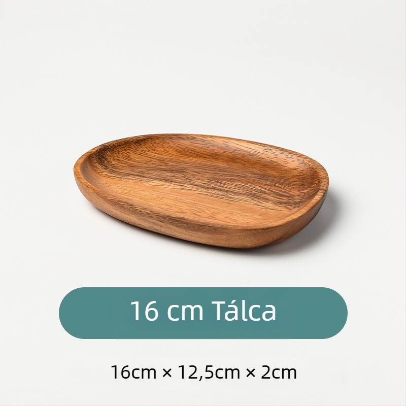 Akácfa tál – Szabálytalan alak, matt felület, retro hangulat, logó nyomtatás, testreszabható
