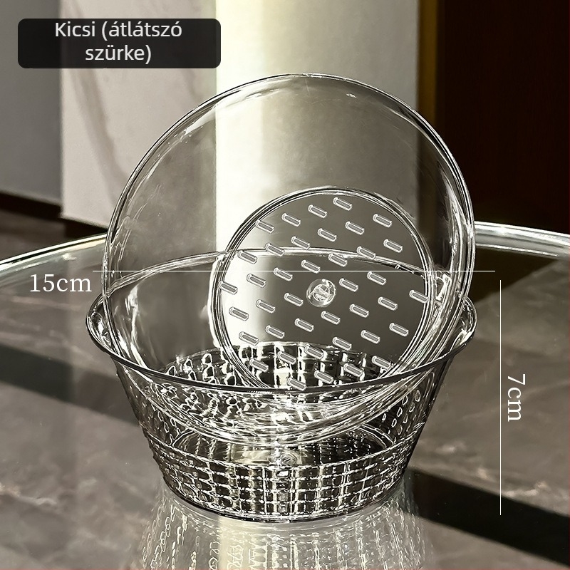 Kétszintes mosó- és lecsepegtető kosár zöldségekhez, műanyag, világos luxus retro stílus, 2025-ben bemutatva