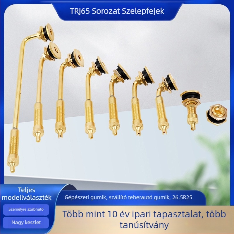 Gumiabroncs tubeless szelep, réz testtel, nagy magkamra, préselt szerelés