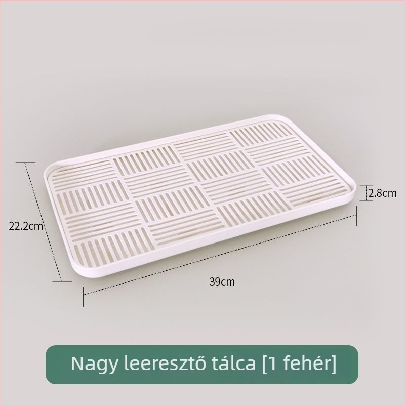 Kétrétegű bemutató tál szárításra, téglalap alakú tapadásmentes belsővel