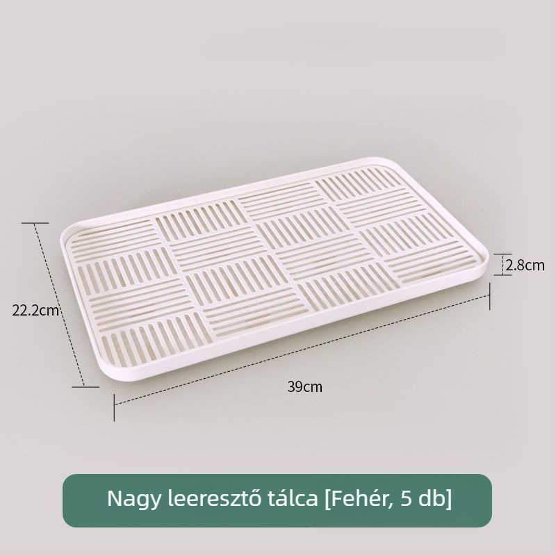 Kétrétegű bemutató tál szárításra, téglalap alakú tapadásmentes belsővel