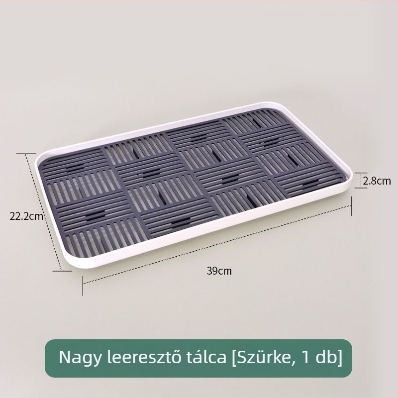 Kétrétegű bemutató tál szárításra, téglalap alakú tapadásmentes belsővel