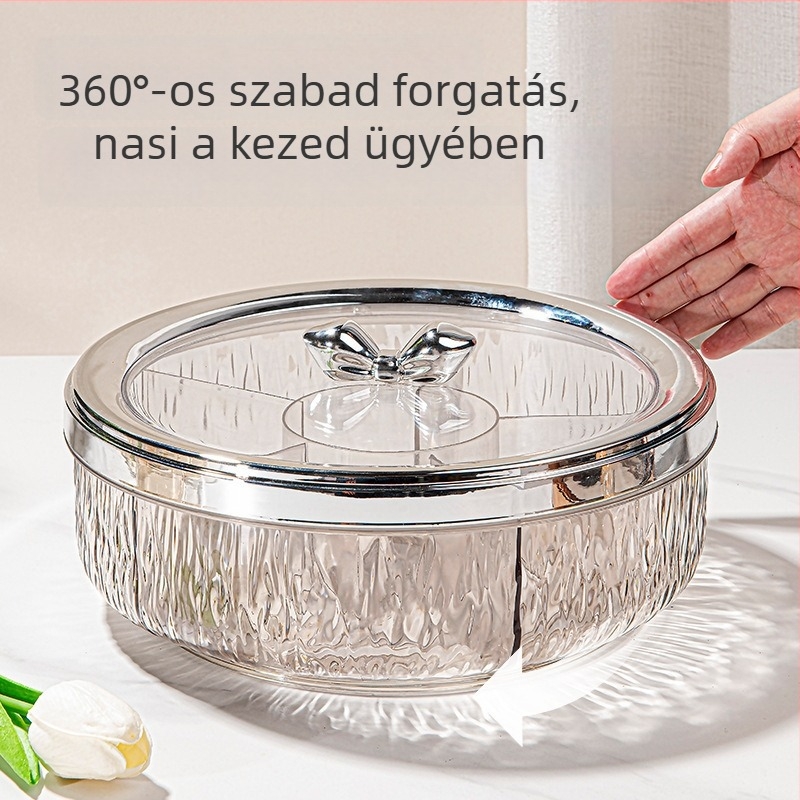 Forgó műanyag gyümölcs tál nappaliba – egyszerű stílus, gyümölcs- és nassolnivaló tál, bevezetve 2025-ben