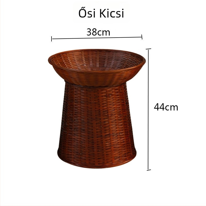 Bambuszfonású tárolókosár, modell ZSLS002, gyümölcsök és zöldségek számára, idilli stílus