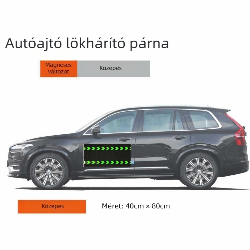 Mágneses ajtóütő párna, karcolás ellen védelemmel és 12 mágneses ponttal