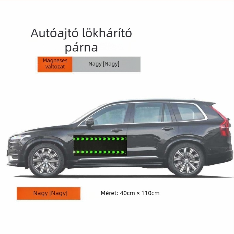 Mágneses ajtóütő párna, karcolás ellen védelemmel és 12 mágneses ponttal