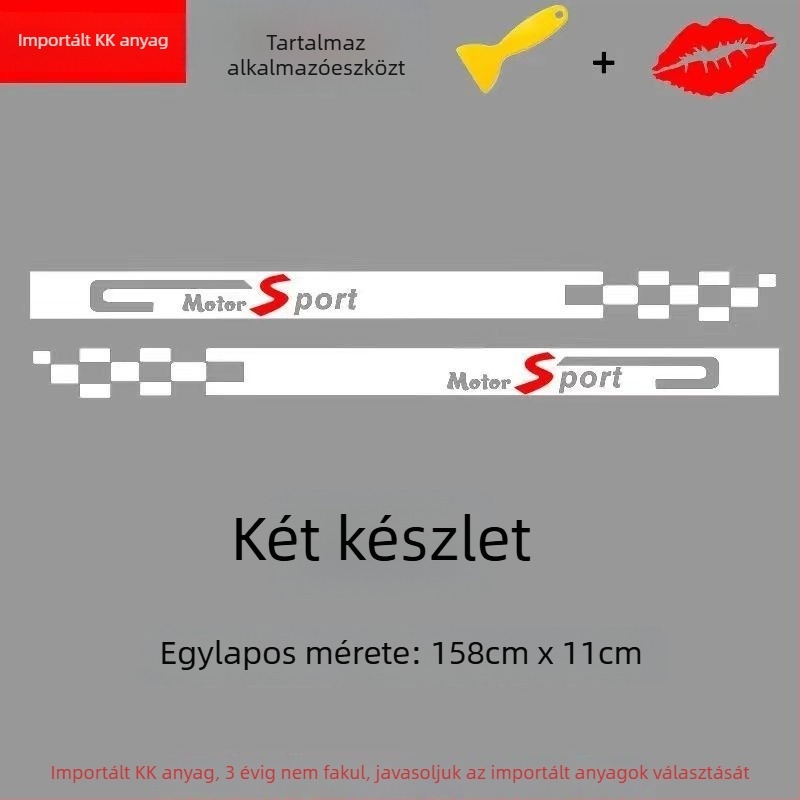 Autó oldalsó küszöb matricája, testreszabható ütközésgátló decal, univerzális modell, csepp ragasztó anyag, Card Vernon Cool Sticker