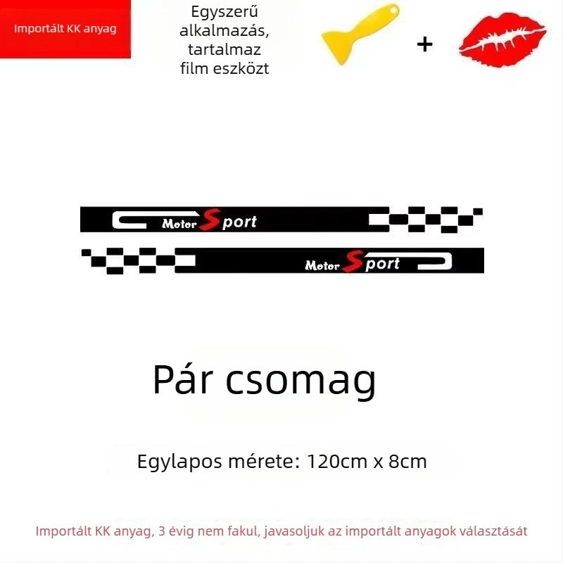 Autó oldalsó küszöb matricája, testreszabható ütközésgátló decal, univerzális modell, csepp ragasztó anyag, Card Vernon Cool Sticker