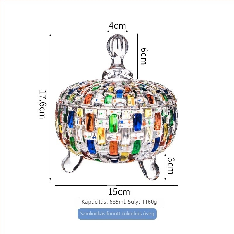 Shengruidang üveg gyümölcstál, európai stílusú, kézzel festett, egyszerű stílus