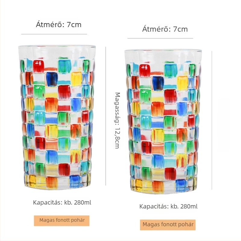 Shengruidang üveg gyümölcstál, európai stílusú, kézzel festett, egyszerű stílus