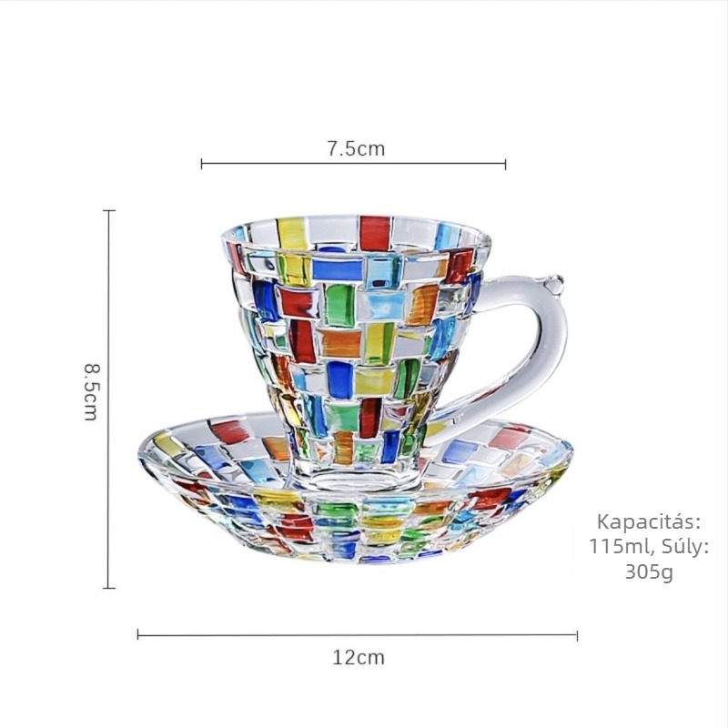 Shengruidang üveg gyümölcstál, európai stílusú, kézzel festett, egyszerű stílus