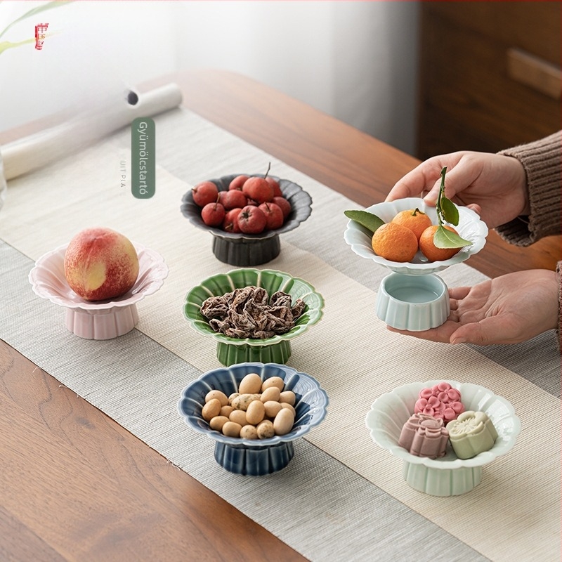 Yunhua Hall porcelán gyümölcstál, egyszerű stílus, első osztályú, 2023