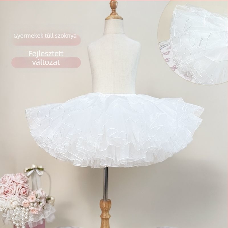 Gyermekek tutu ruha Petticoat-tal, Lolita balett-stílusú rövid hercegnőruha (Bustle: Boneless bustle; Supply: Spot goods; Year/Season: Other)