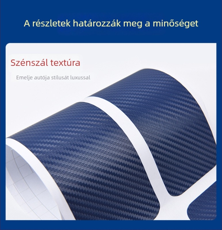 Autóajtó küszöb védő - 3D szénszálas matrica, univerzális illeszkedés