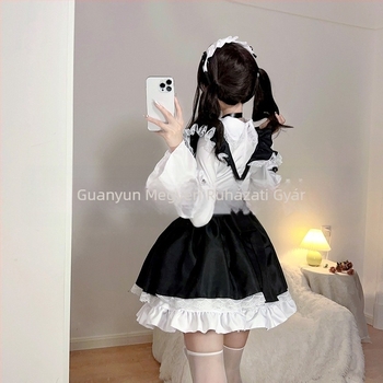 Lolita gothika szolgálólány ruha cosplayhoz — poliészter anyag, 50–70% összetétel, 2024 tavasz, játékok, anime és RPG alkalmakhoz