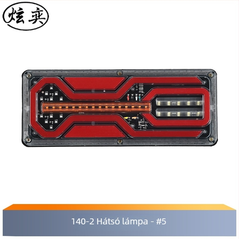 LED hátsó lámpa furgonokhoz, teherautókhoz és utánfutókhoz, 24V, öntött alumínium test, 01-es rész