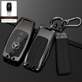 Mercedes-Benz kulcs tok E-Class E300L, C-Class C260L/C200L, A200L, GLC300/GLA200 - cink ötvözet, üzleti stílus, testreszabás elérhető