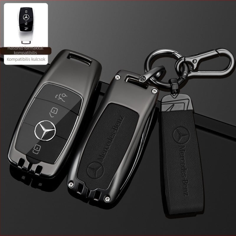 Mercedes-Benz kulcs tok E-Class E300L, C-Class C260L/C200L, A200L, GLC300/GLA200 - cink ötvözet, üzleti stílus, testreszabás elérhető