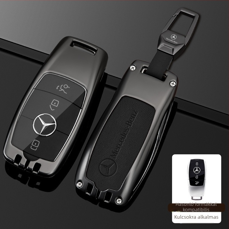 Mercedes-Benz kulcs tok E-Class E300L, C-Class C260L/C200L, A200L, GLC300/GLA200 - cink ötvözet, üzleti stílus, testreszabás elérhető