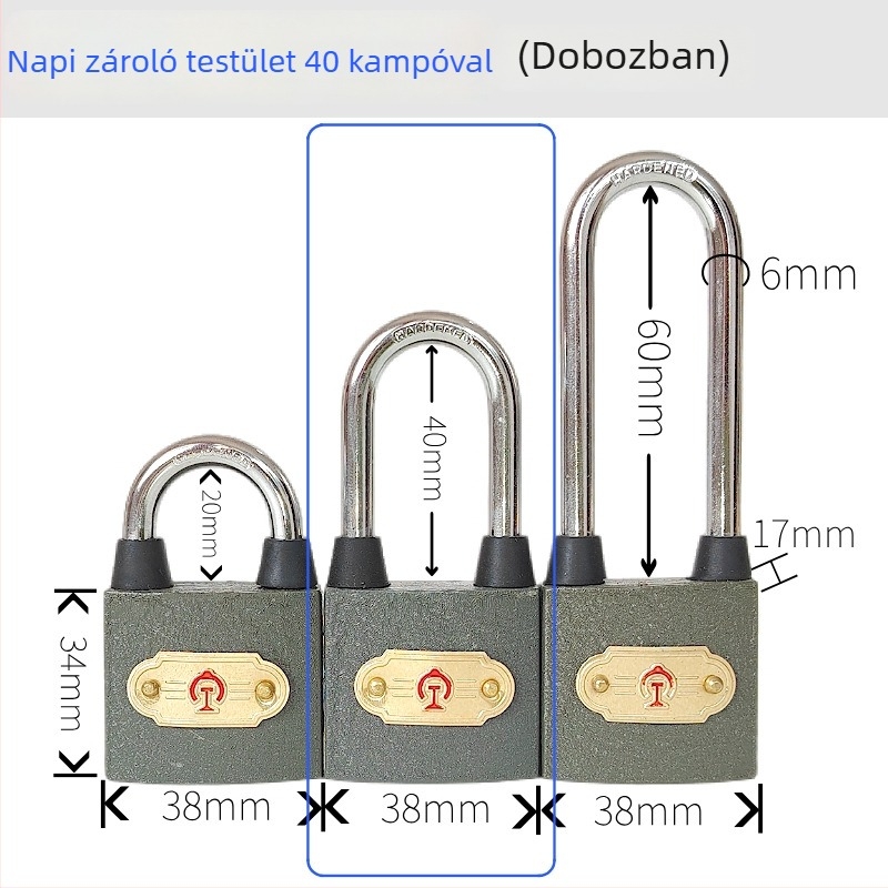 Vasúti jelződobozhoz való biztonsági zár, vasból készült kivitel, modell 32/35/50, márka New Energy, modern minimalist stílus