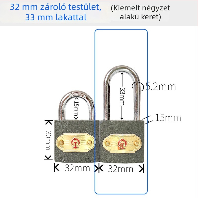 Vasúti jelződobozhoz való biztonsági zár, vasból készült kivitel, modell 32/35/50, márka New Energy, modern minimalist stílus