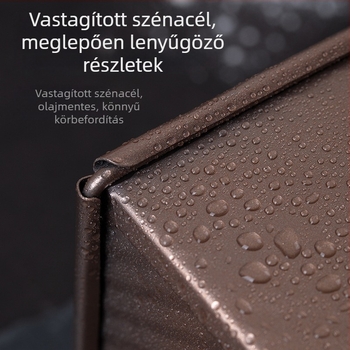 Négyszögletes kenyérsütőforma karbonacélból, hullámmintázatú felülettel, tapadásmentes bevonattal és fedéllel