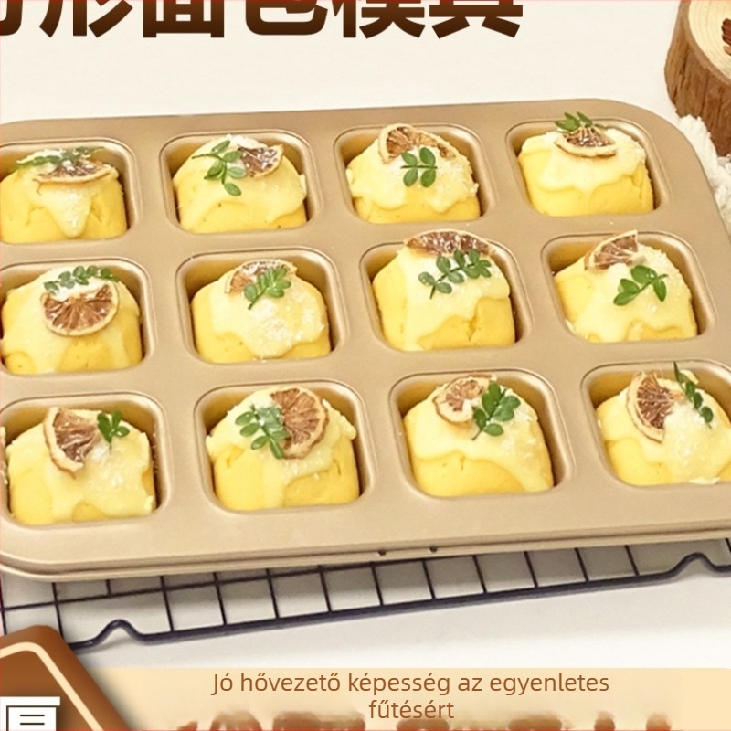 Négyzet alakú, tapadásmentes sütőforma kenyérhez, pound cake-hez, burger zsemlékhez és brownie-hoz