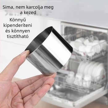 Rozsdamentes acélból készült kör alakú mousse gyűrű forma sütéshez