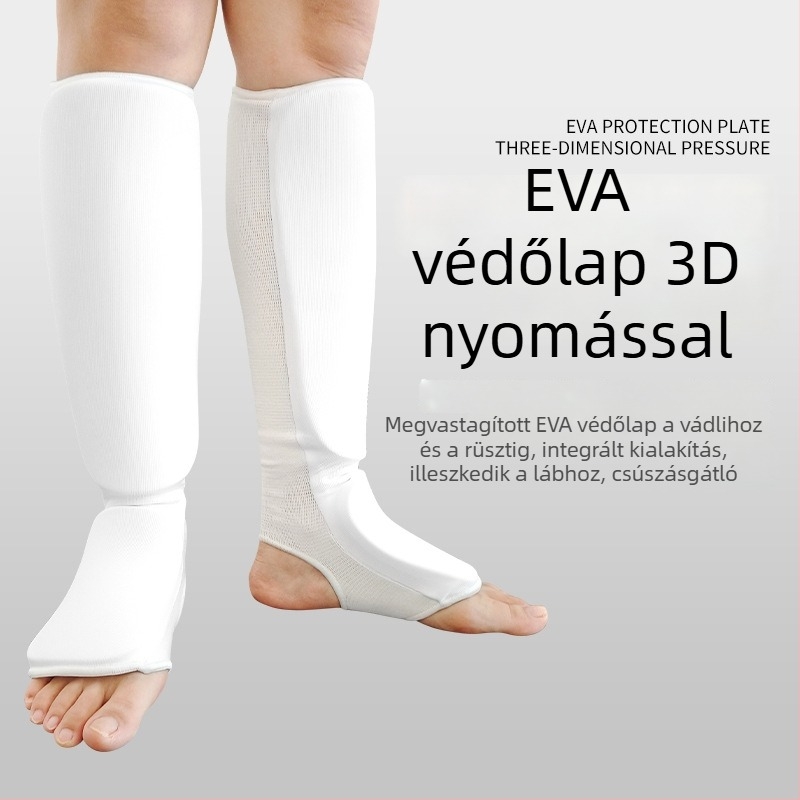 EVA sípcsontvédő boxhoz, karatéhoz és taekwondohoz – pamutos párnázású lábszárvédő MMA és sanda számára