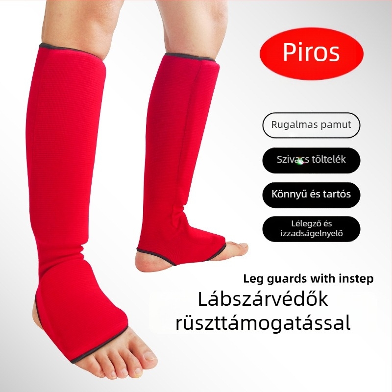 EVA sípcsontvédő boxhoz, karatéhoz és taekwondohoz – pamutos párnázású lábszárvédő MMA és sanda számára