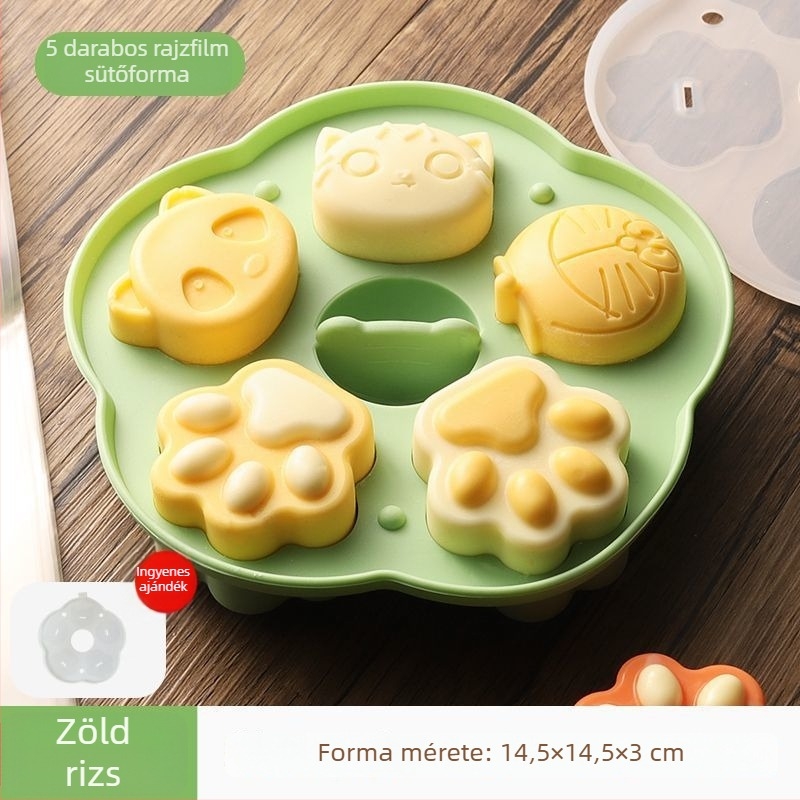 Szilikon sütemény forma, szabályos sokszög alak, állat jacquard mintázat, alkalmas magáncímkés márkákhoz