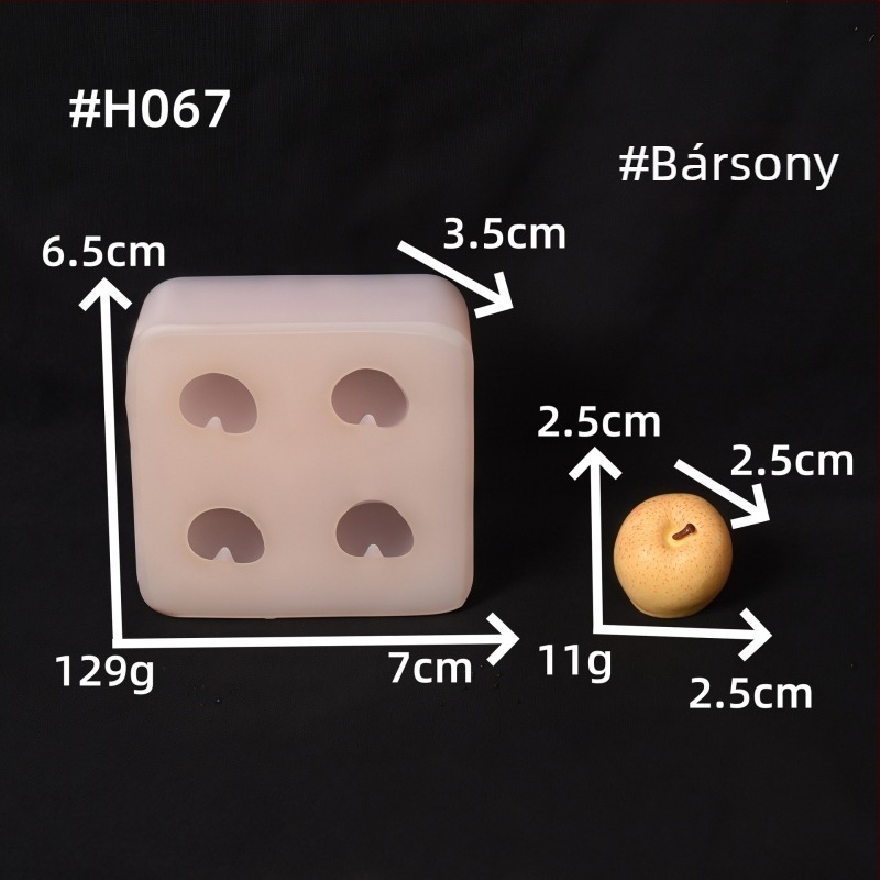 Mini gyümölcs szilikon forma mousse tortához, fondant és csokoládé készítésére – modern minimál stílusú sütőeszköz