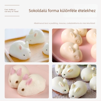 Szilikon forma tejzseléhez – téglalap alakú, rajzfilm állat motívum, pudinghoz