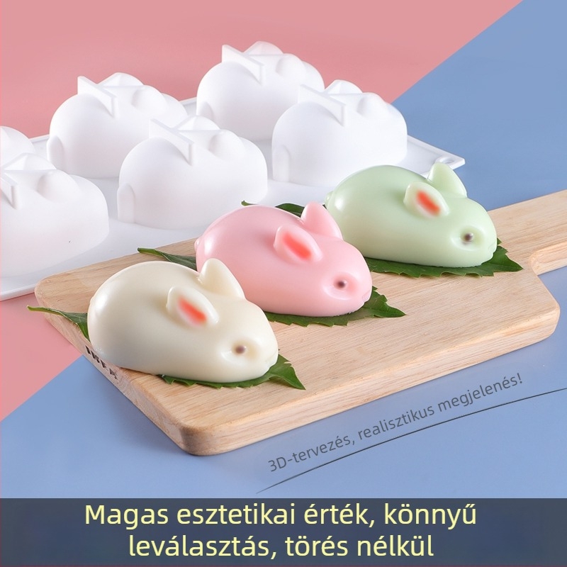 Szilikon forma tejzseléhez – téglalap alakú, rajzfilm állat motívum, pudinghoz