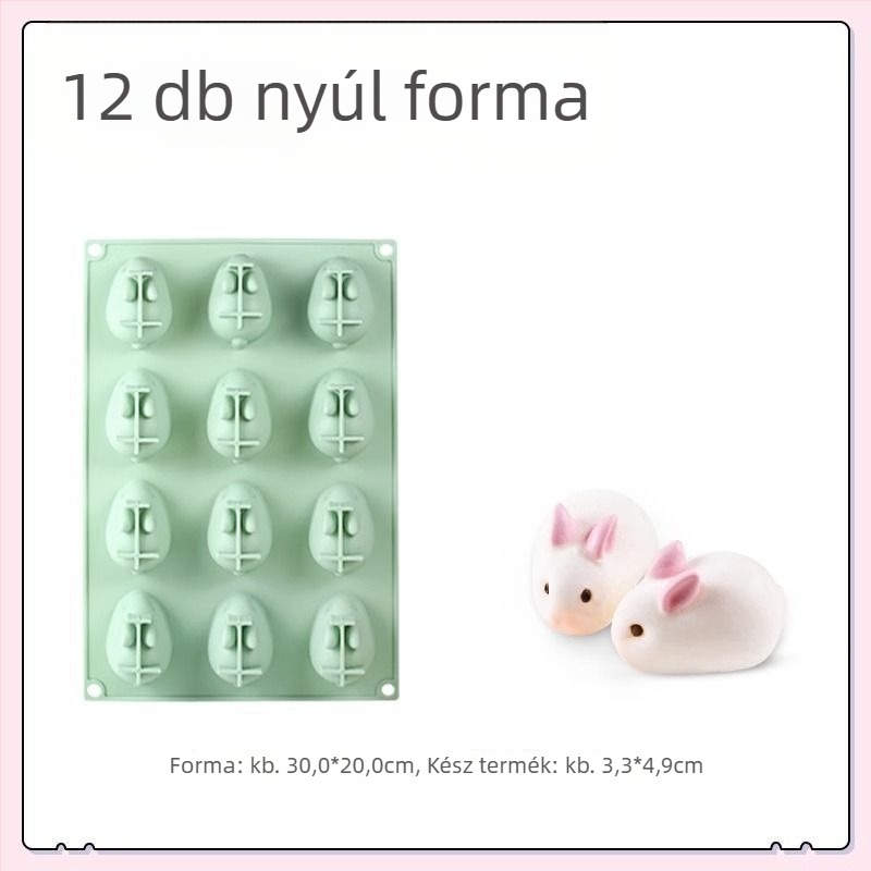 Szilikon forma tejzseléhez – téglalap alakú, rajzfilm állat motívum, pudinghoz