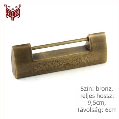 Családi lakat sárgarézből, antik stílusú, dobozokhoz, Essence Pavilion