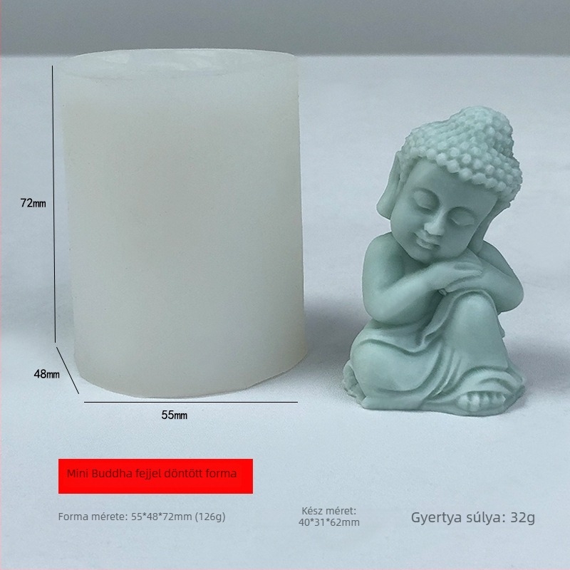 Guanyin Bodhisattva szilikonforma DIY illatosító gyertyákhoz, díszek gyantából és gipszből