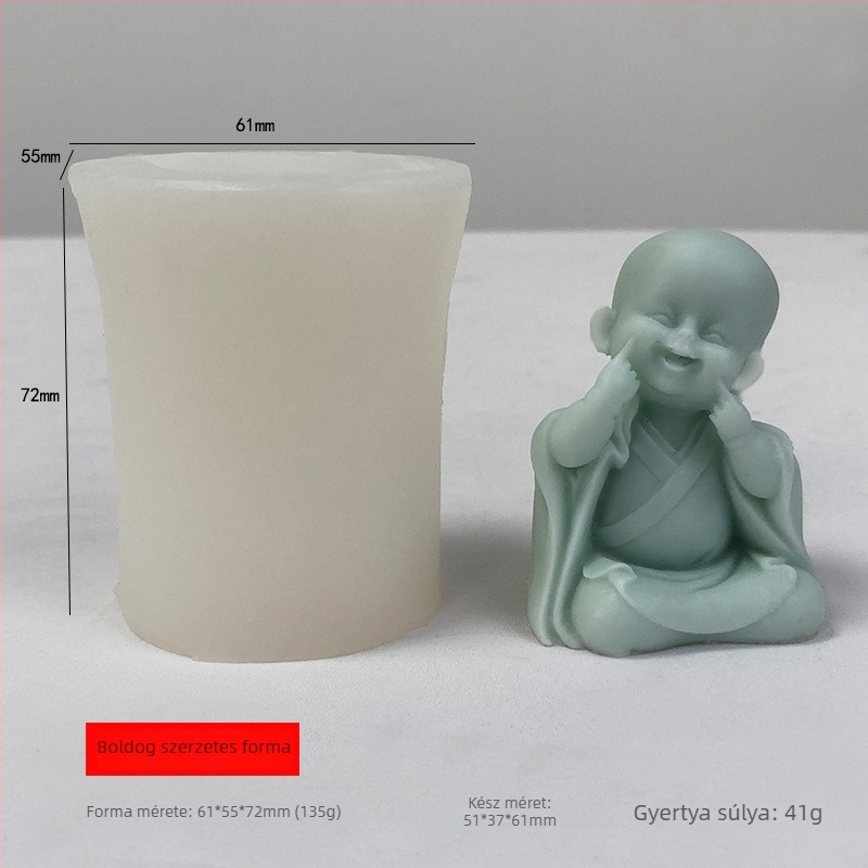 Guanyin Bodhisattva szilikonforma DIY illatosító gyertyákhoz, díszek gyantából és gipszből