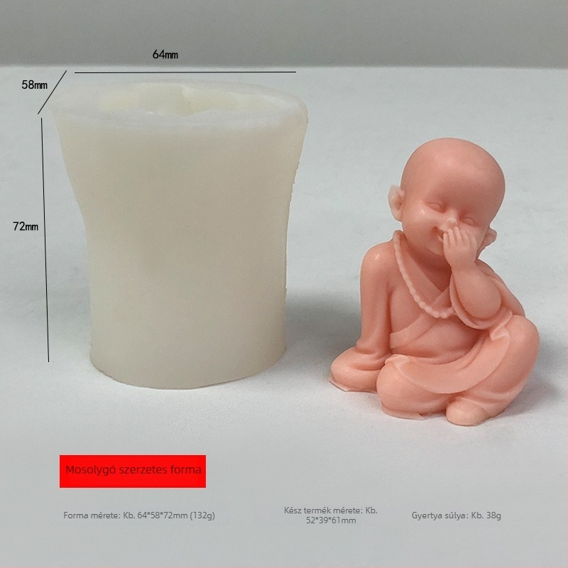 Guanyin Bodhisattva szilikonforma DIY illatosító gyertyákhoz, díszek gyantából és gipszből
