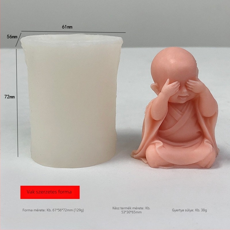 Guanyin Bodhisattva szilikonforma DIY illatosító gyertyákhoz, díszek gyantából és gipszből