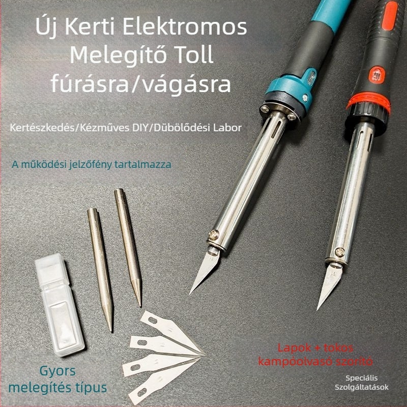 Kézzel készített kertészeti elektromos forrasztóvas rozsdamentes acél felépítéssel a műanyag palackok vágásához és hegesztéséhez