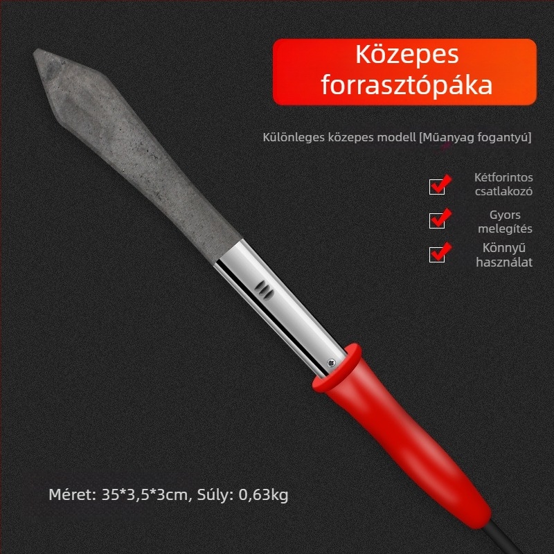 Fa markolatú elektromos forrasztóvas, 220V, elektromos melegítés, disznó szőrhöz