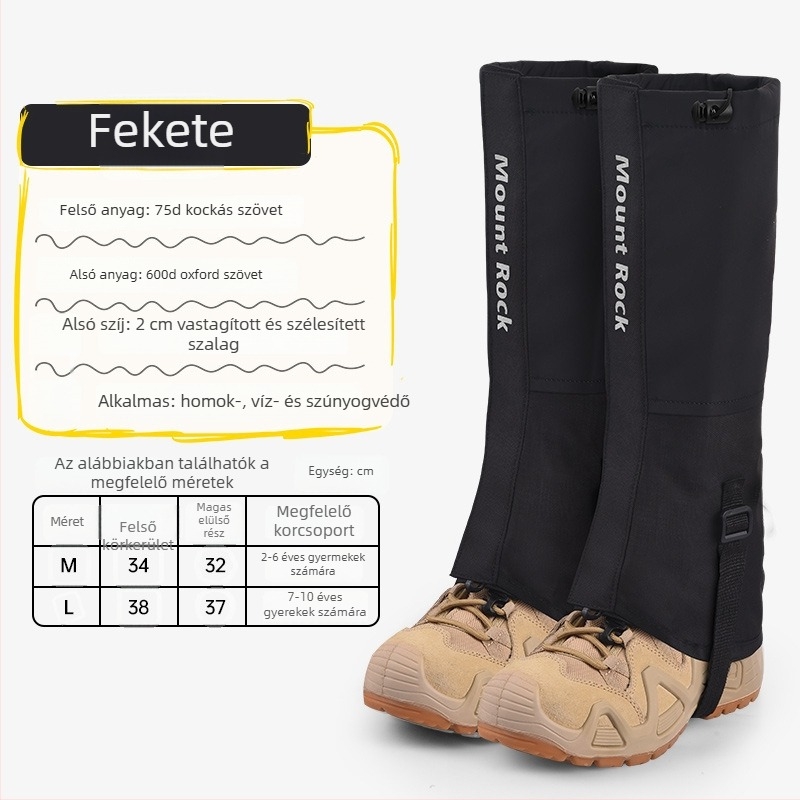 Gyerekeknek szánt lábszárvédők — Calf védelem, Oxford anyag (Márka Mount Rock; Fő anyag: Oxford cloth; Alkalmazható személyek: gyerekek; Alkalmazható helyzetek: túrázás és kempingezés; Védő részek: vádli)